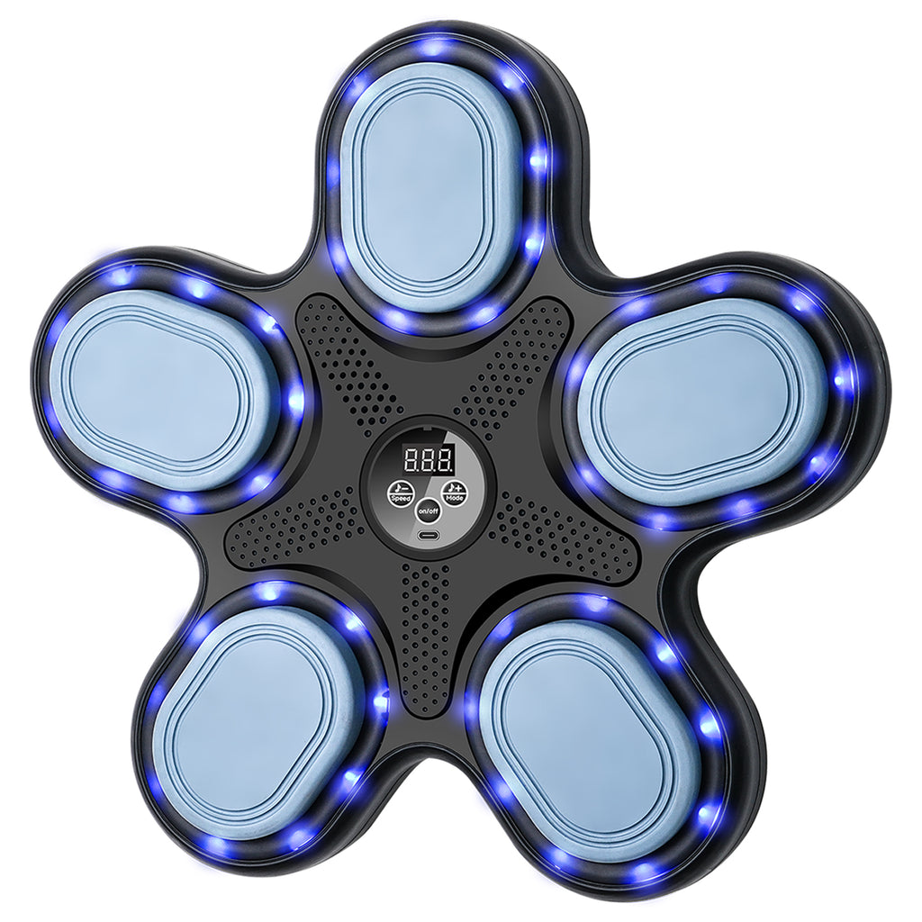 OurStarry Smart Music Boxing Machine for Adults and Kids, Training Machine with LED Electronic Wall Mounted, Home Indoor Workout Equipment with Premium Boxing Gloves (Black 11)